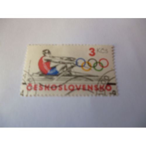 Timbre "Tchécoslovaquie:Jeux Olympiques :Aviron".