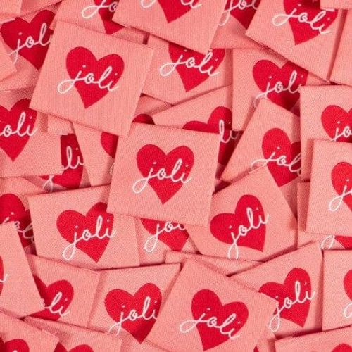 Étiquettes Tissées ©Ikatee - Joli Coeur - X5 Joli Coeur