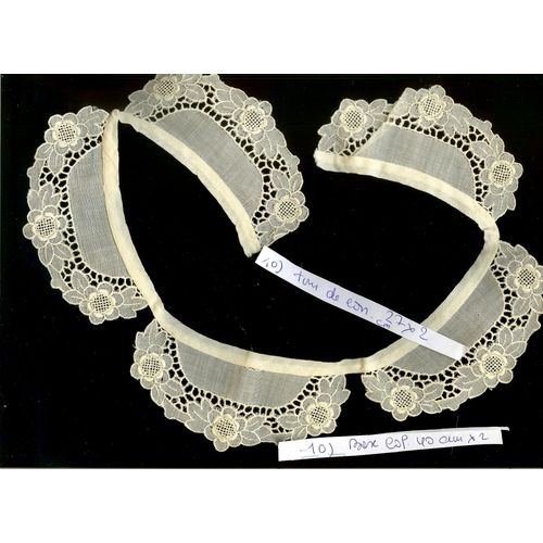 Col Ancien Batiste : Encolure 54 Cm -Base Col 80 Cm Hauteur4 Cm