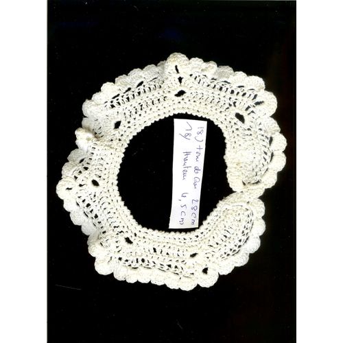 Col Enfant Crochet : Encolure28 Cm -  Hauteur 4.5cm