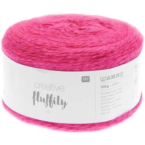 Coton À Tricoter Creative Fluffily - 150 Gr - Rico Design 16 Pink