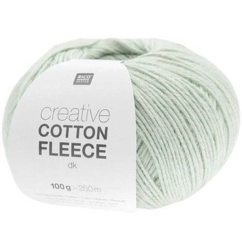 Pelote De Coton Creative Cotton Fleece Dk - 100 Gr - Rico Design 12 Vert Menthe