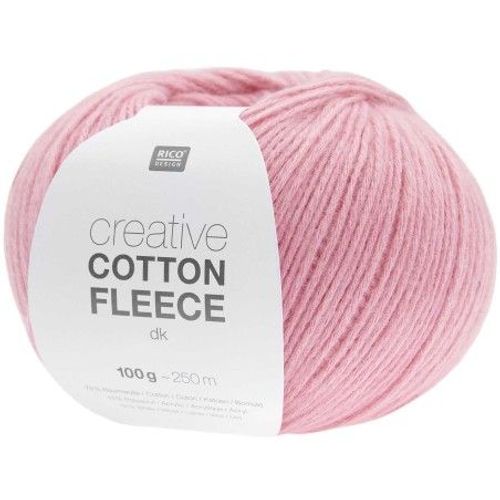 Pelote De Coton Creative Cotton Fleece Dk - 100 Gr - Rico Design 10 Pink