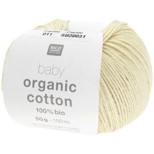 Pelote De Coton Baby Organic Cotton - 100% Bio - Rico Design 11 Jaune Vanille