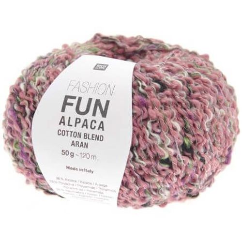Pelote D'alpage Et De Coton À Tricoter Fashion Fun Alpaca Cotton Blend Aran - Rico Design 002 Rose Baie