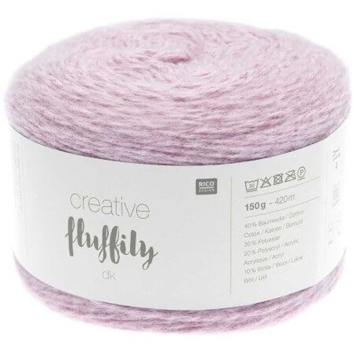 Coton À Tricoter Creative Fluffily - 150 Gr - Rico Design 15 Rose Orchidée