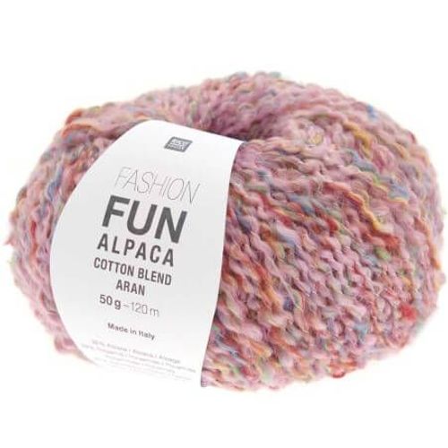 Pelote D'alpage Et De Coton ? Tricoter Fashion Fun Alpaca Cotton Blend Aran - Rico Design 003 Rose Pink