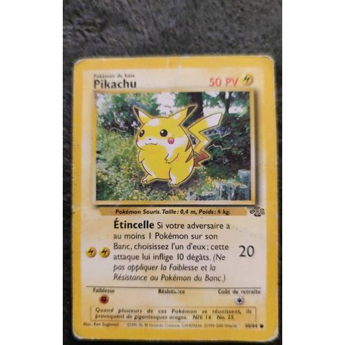 Carte Pokémon Pikachu 1 Er Édition 1995 Bon Etat