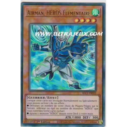 Yu Gi Oh Blc1 Fr022 Airman Héros Élémentaire Ultra Rare
