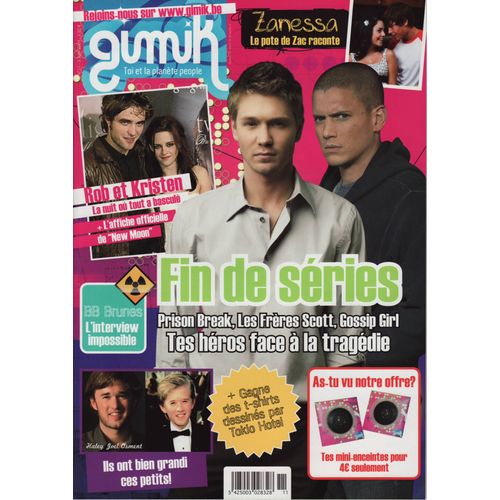 Gimik (Edition Belgique) / 03-06-2009 N°11 : Bb Brunes (2p) - Christophe Willem (2p)