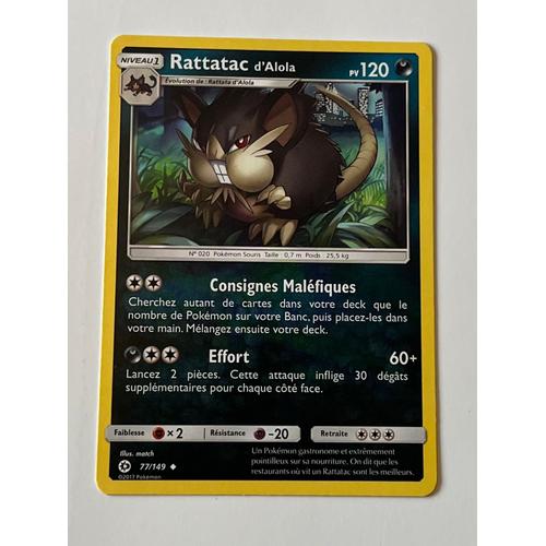 Carte Pokémon Rattatac 77/149