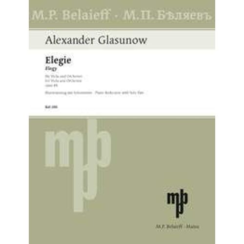 Glazunov : Elegy, Op. 44