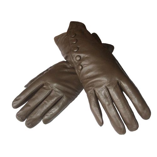 Gants Femme Cuir Montants & Fourrés - Ornés Boutons  - Idée Cadeau