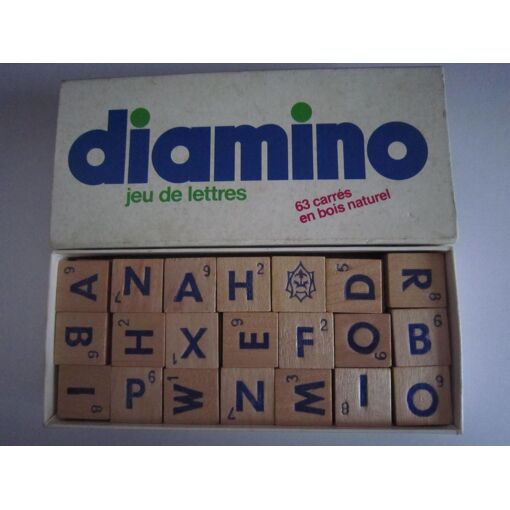 Jeu De Société Diamino En Bois Avec Notice - Occasion Très Bon état