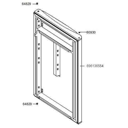 696136554. PORTE REFRIGERATEUR + JOINT MAGNETIQUE SMEG FRANCE
