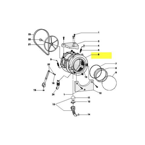 Indesit - Cuve Ensemble Plastique 52 L H=20 - Ref: C00145181