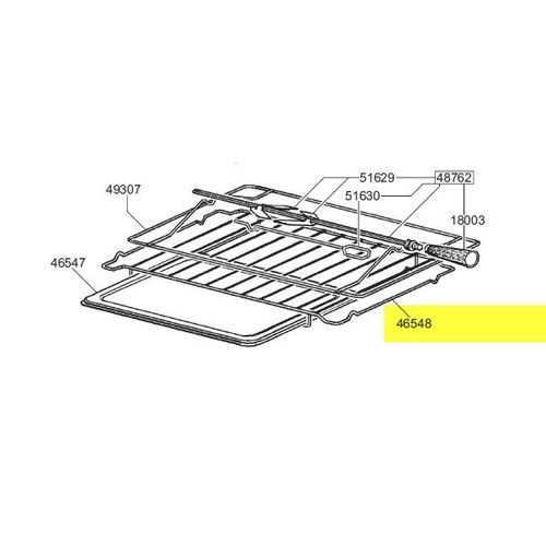 844090900. GRILLE INOX DE FOUR SUPLEMENTAIRE SMEG FRANCE