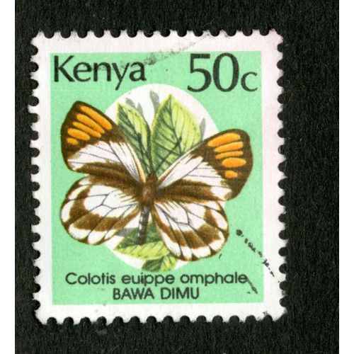 Timbre Oblitéré Kenya, Colotis Euippe Omphale, Bawa Dimu, 50 C