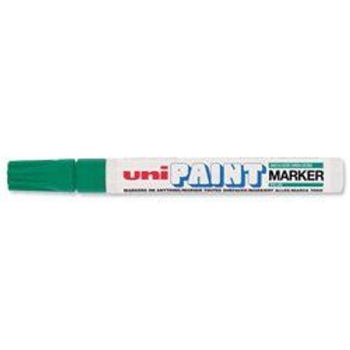 Uniball Uni Paint Marqueur Peinture Huile Indélébile Pointe Moyenne Ogive Corps Métal Vert Foncé Lot De 12
