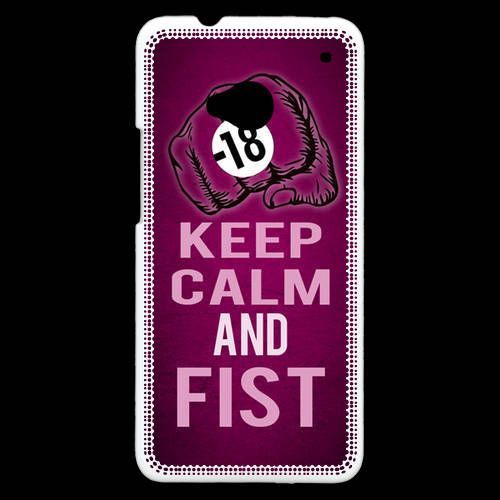 Coque Htc One Keep Calm And Fist Rose