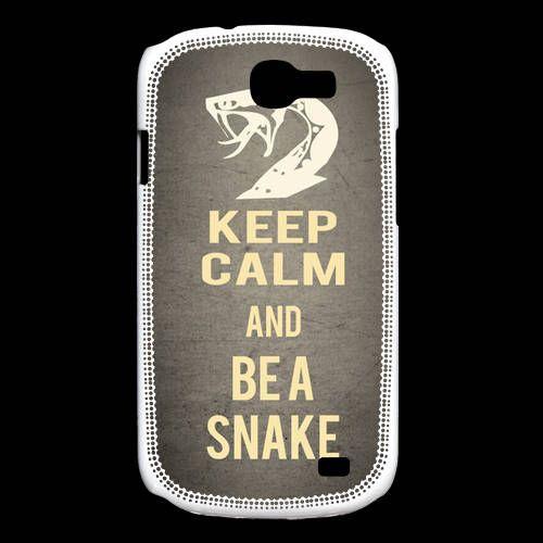 Coque Samsung Galaxy Express Keep Calm And Be A Snake Gris