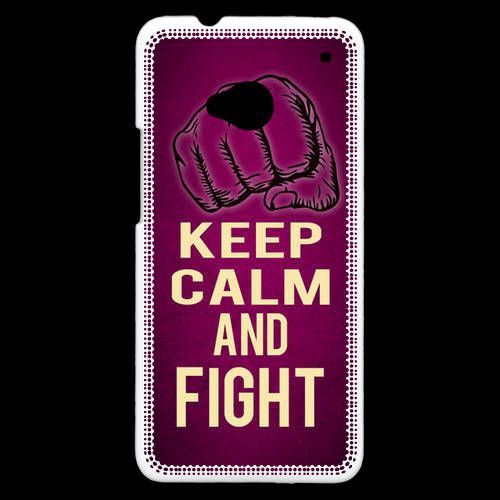 Coque Htc One Keep Calm And Fight Rose
