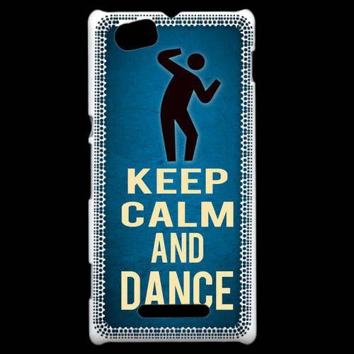 Coque Sony Xperia M Keep Calm And Dance Bleu