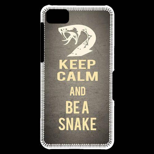 Coque Blackberry Z10 Keep Calm And Be A Snake Gris