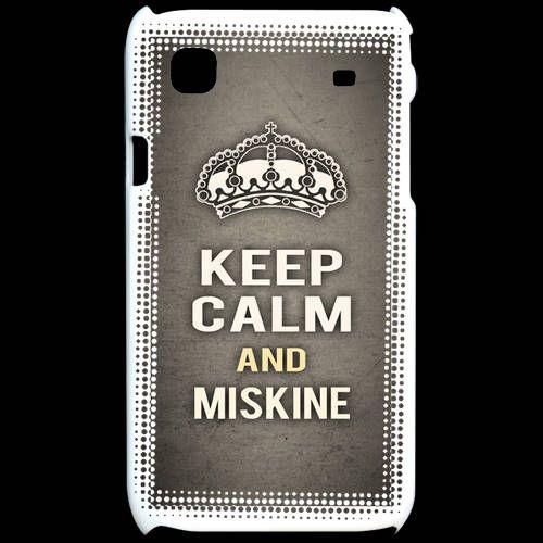 Coque Samsung Galaxy S Keep Calm And Miskine Gris