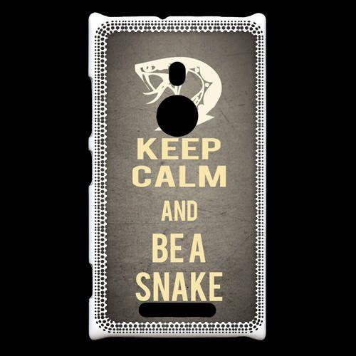 Coque Nokia Lumia 925 Keep Calm And Be A Snake Gris