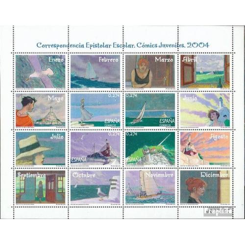 Espagne 3931-3934 Feuille Miniature (Édition Complète) Neuf 2004 Bd Trazo De Tiza