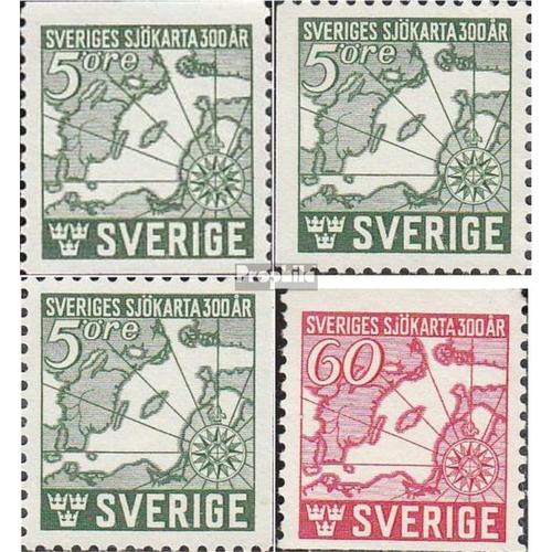 Suède 304a,Dl,Dr-305a (Complète.Edition.) Neuf Avec Gomme Originale 1944 Seekarte