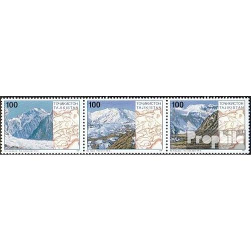 Tadjikistan 109-111 Bande De Trois (Complète Edition) Neuf Avec Gomme Originale 1997 Pamirgebirge
