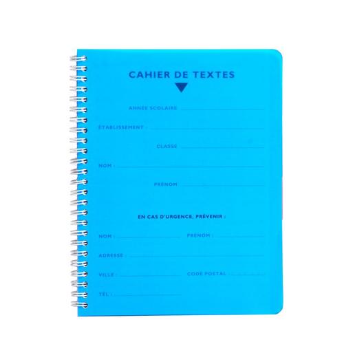 Clairefontaine Cahier De Textes Spirale Polypro 17x22 124p Séyès 70g (Assortis)