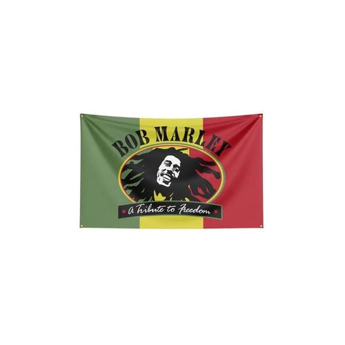 Drapeau Bob Marley Tribute To Freedom 150x90cm En Nylon La Belle Et La Béte