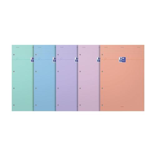 Oxford Lot De 6 Blocs Notes Smart Pastel 210 X 315 Mm Grands Carreaux 60 Pages Coloris Aléatoires