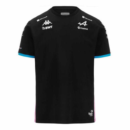 T-Shirt Adiry Bwt Alpine F1 Team Homme Noir Bleu Rose