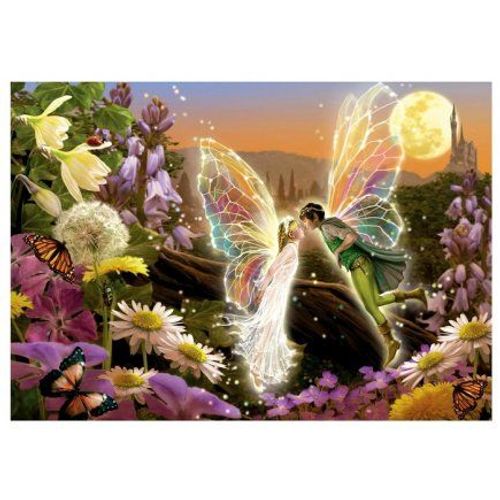 Puzzle 500 Pieces Le Baiser Fantastique 48x34cm, Adultes - Fee Et Elfe, Fantasy - Qualite Premium - Set Puzzle Classic Et Carte