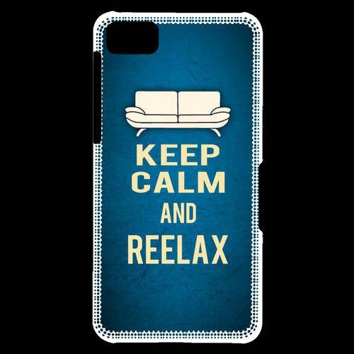 Coque Blackberry Z10 Keep Calm And Be Reelax Bleu