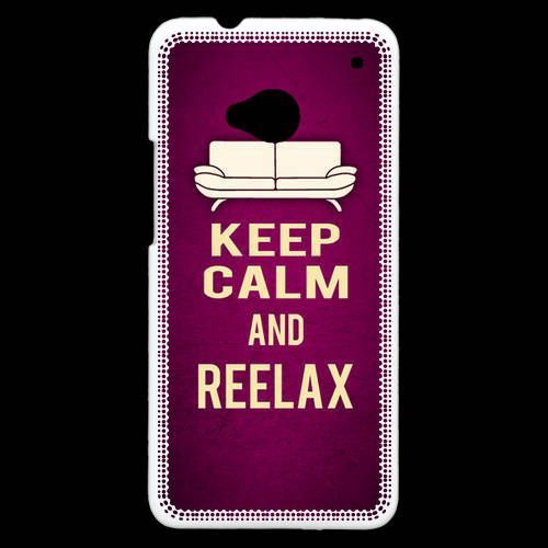Coque Htc One Keep Calm And Reelax Rose
