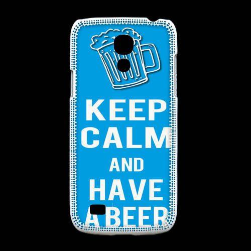 Coque Samsung Galaxy S4mini Keep Calm Have A Beer Cyan