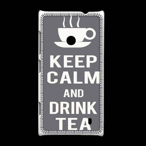 Coque Nokia Lumia 520 Keep Calm Drink Tea Gris