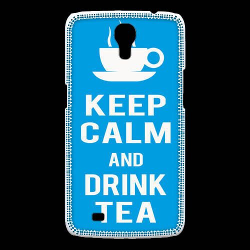 Coque Samsung Galaxy Mega Keep Calm Drink Tea Cyan