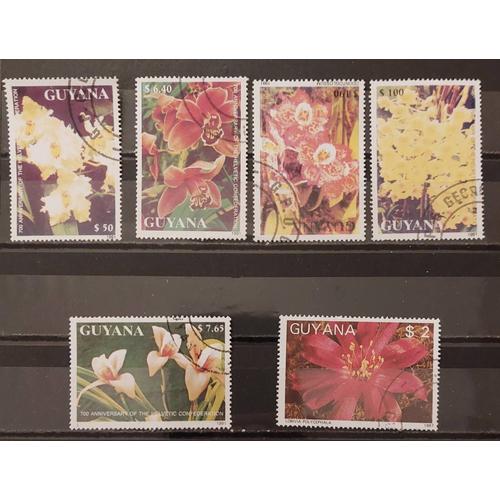 Timbres Guyana Fleurs