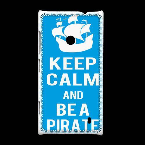 Coque Nokia Lumia 520 Keep Calm Be A Pirate Cyan