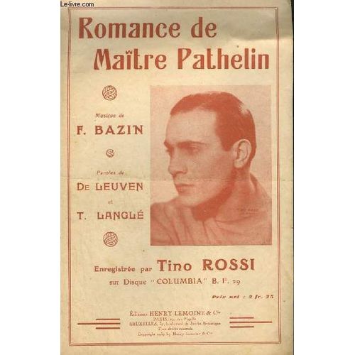 Romance De Maitre Pathelin - Chant.