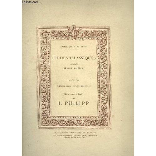 Etudes Classiques - Premiere Serie Moyenne Difficulte.