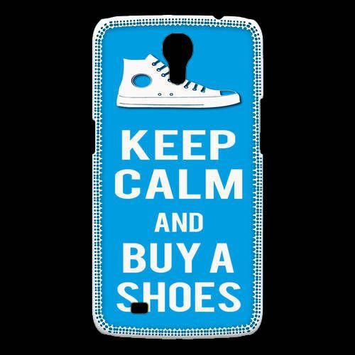 Coque Samsung Galaxy Mega Keep Calm Buy Shoes Cyan