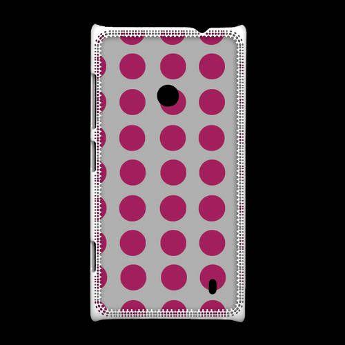 Coque Nokia Lumia 520 Pois Gris & Framboise