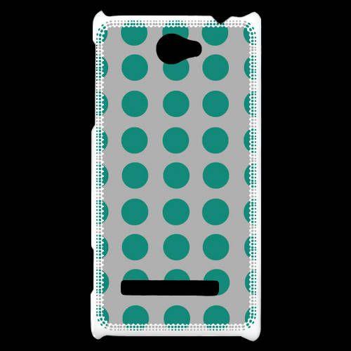 Coque Htc Windows Phone 8s Pois Gris & Turquoise